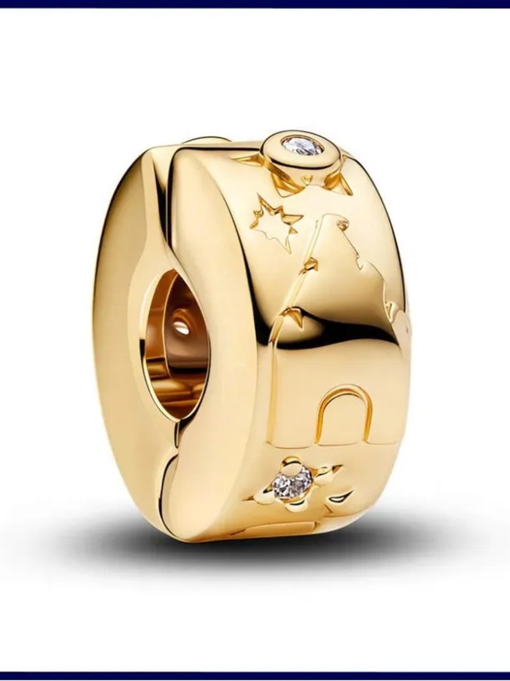 New Disney Gold Castle Clip Charm